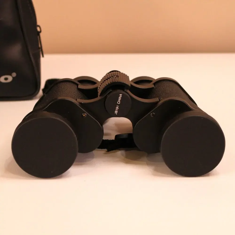 Vintage 1989 Tasco 7x35mm Zip Focus 4000 Binoculars w/ Bag & ACCESSORIES